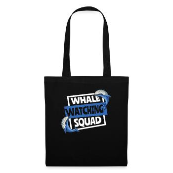 Whale Watching Squad Blue Beluga Cetacea Whale - Tote Bag - black - Front