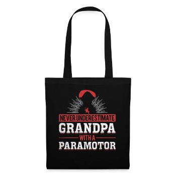 Never Underestimate Grandpa With A Paramotor - Tote Bag - black - Front