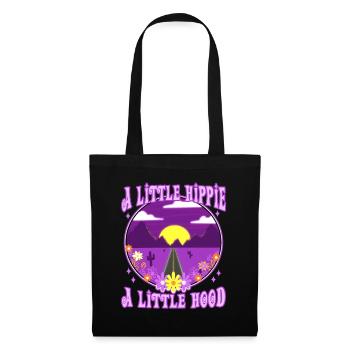 Un peu hippie Un petit capot - Sac en tissu - noir - Devant