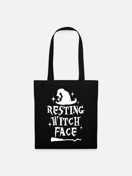 Resting Witch Face - Stoffbeutel - Schwarz