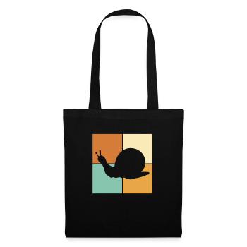 Escargot - Sac en tissu - noir - Devant