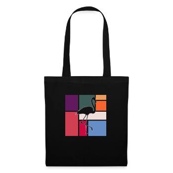 Flamant - Sac en tissu - noir - Devant