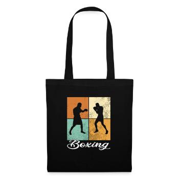 Boxe - Sac en tissu - noir - Devant