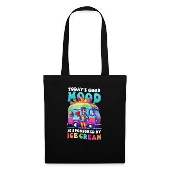 Vendeur de crème glacée Bonne humeur Sponsorisé par Ice Cream - Sac en tissu - noir - Devant