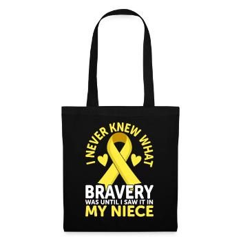 Childhood Cancer Niece Family Childhood Cancer - Tote Bag - black - Front