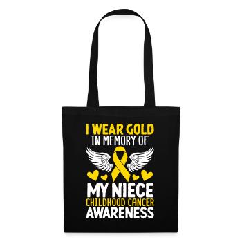 Childhood Cancer Niece Family Childhood Cancer - Tote Bag - black - Front