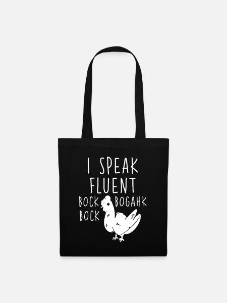 I Speak Fluent Bock Bock Bogahk 2 - Stoffbeutel - Schwarz