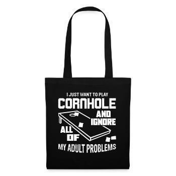 Cornhole I Just Want To Play Cornhole - Tote Bag - black - Front