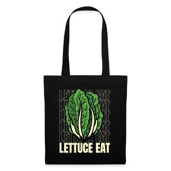 Laitue Mangez végétalien Végétalien Végétarien à base de plantes - Sac en tissu - noir - Devant
