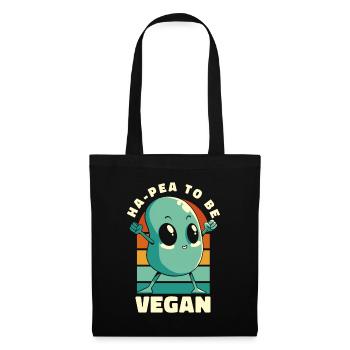 Ha-Pea To Be Vegan Vegans Plant-Based Vegan - Tote Bag - black - Front