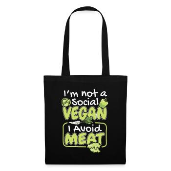 I'm Not A Social Vegan Vegan Vegans Plant-Based - Tote Bag - black - Front