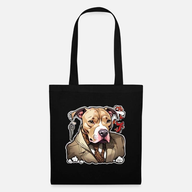 Pitbull Pitbull Hund Pitbull Kleidung Pitbulls - Stoffbeutel - Schwarz