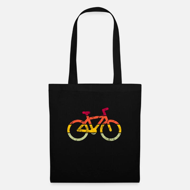 Fahrrad Retro - Stoffbeutel - Schwarz