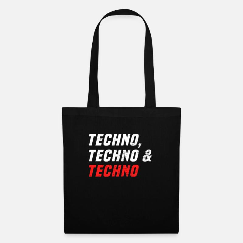 Techno Techno Techno - Sac en tissu - noir