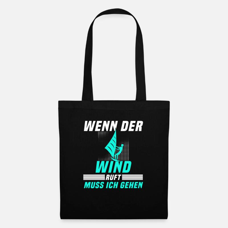 Kite surfen Spruch - Stoffbeutel - Schwarz