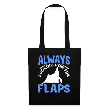 Raies manta à la recherche de volets Raies manta - Sac en tissu - noir - Devant
