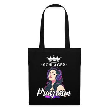 Schlager Prinzessin - Stoffbeutel - Schwarz - Vorne