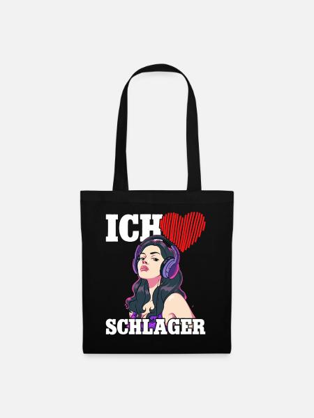 Ich Liebe Schlager - Stoffbeutel - Schwarz