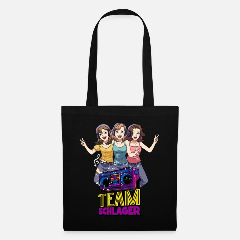 Team Schlager - Stoffbeutel - Schwarz