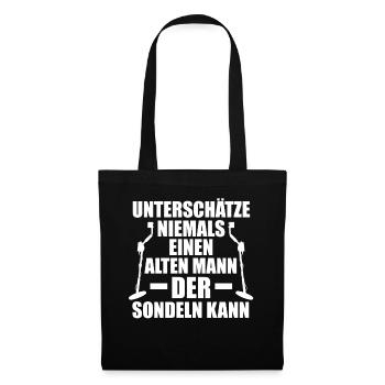Sondler Pension Sondeln Sondel Rentner Sondengänge - Stoffbeutel - Schwarz - Vorne