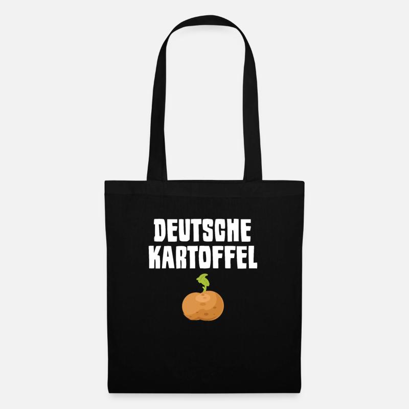 Deutsche Kartoffel - Stoffbeutel - Schwarz