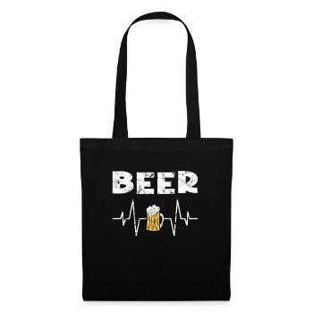 Beer Heartbeat - Tote Bag - black - Front