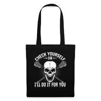 Vérifiez vous-même ou je le ferai pour vous drôle Lacross - Sac en tissu - noir - Devant