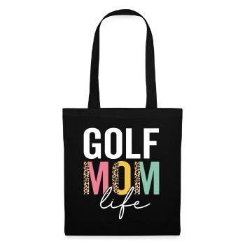Golf Mom Life Funny Mom Leopard Golf Mama Cheetah - Tote Bag - black - Front