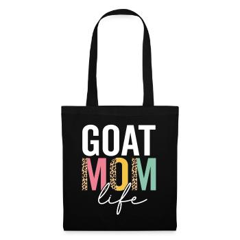 Goat Mom Life Funny Mom Leopard Goat Mama Cheetah - Tote Bag - black - Front