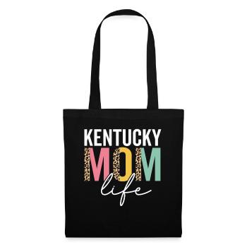 Kentucky Mama Leben Lustige Mama Leopard Kentucky Mama - Stoffbeutel - Schwarz - Vorne