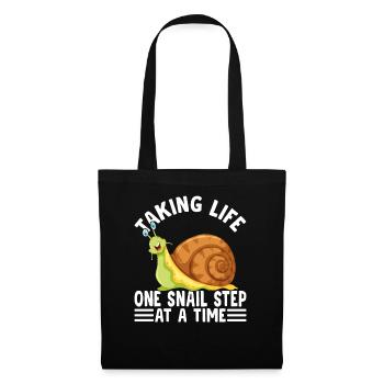 Snail lovers A snail's step - Tote Bag - black - Front