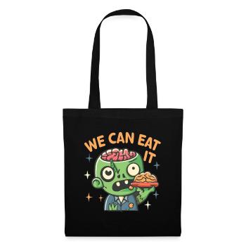 Nous pouvons le manger zombie Halloween zombies - Sac en tissu - noir - Devant