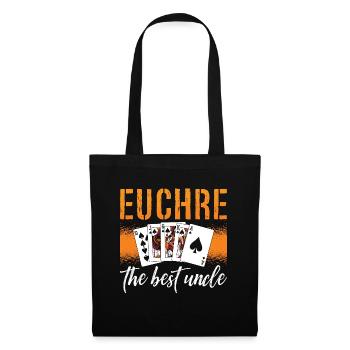 Euchre Le meilleur oncle Cartes à jouer Euchre Player - Sac en tissu - noir - Devant