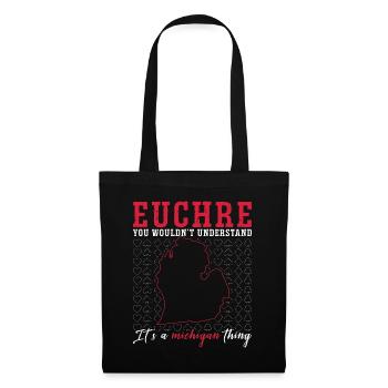 Euchre Vous ne comprendriez pas Aime les jeux de cartes - Sac en tissu - noir - Devant