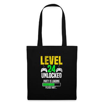 Level 24 unlocked – Party is loading - Tote Bag - black - Front