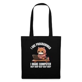 Ich bin Programmierer. Ich mache Computer Beep - Stoffbeutel - Schwarz - Vorne