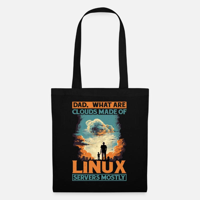 De quoi sont faits les clouds, les serveurs Linux principalement 12 - Sac en tissu - noir