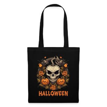 Bad Pumpkin Böser Kürbis Halloween - Stoffbeutel - Schwarz - Vorne