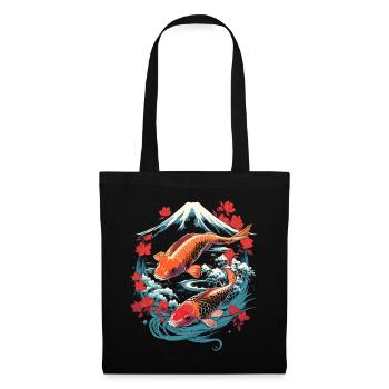 Koi Fish in Zen Garden - Tote Bag - black - Front