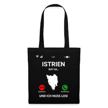 Istrien Kroatien Balkan Adria Urlaub Idee - Stoffbeutel - Schwarz - Vorne