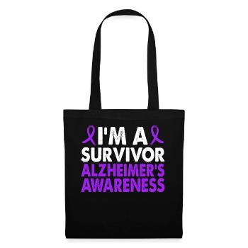 Survivor Alzheimer's Awareness Month Support - Tote Bag - black - Front
