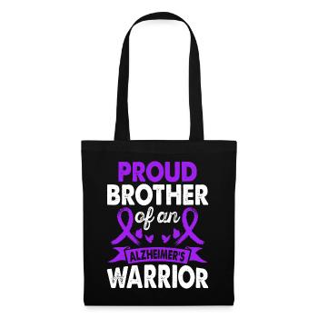 Brother of Alzheimer's Warrior Month Purple Band - Tote Bag - black - Front
