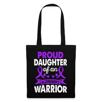 Daughter of Alzheimer's Warrior Awareness Purple - Tote Bag - black - Front