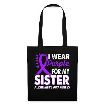 Portez du violet pour la Sœur Alzheimer - Sac en tissu - noir - Devant