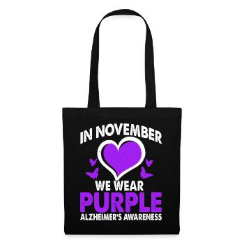 In November we wear the purple Alzheimer's - Tote Bag - black - Front