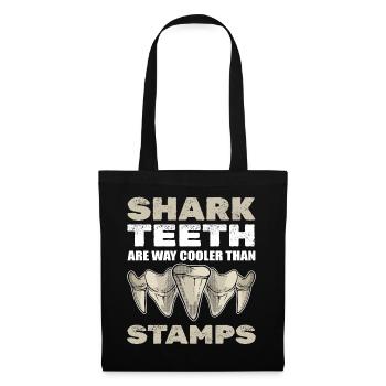 Les dents de requin sont beaucoup plus froides que les timbres - Sac en tissu - noir - Devant
