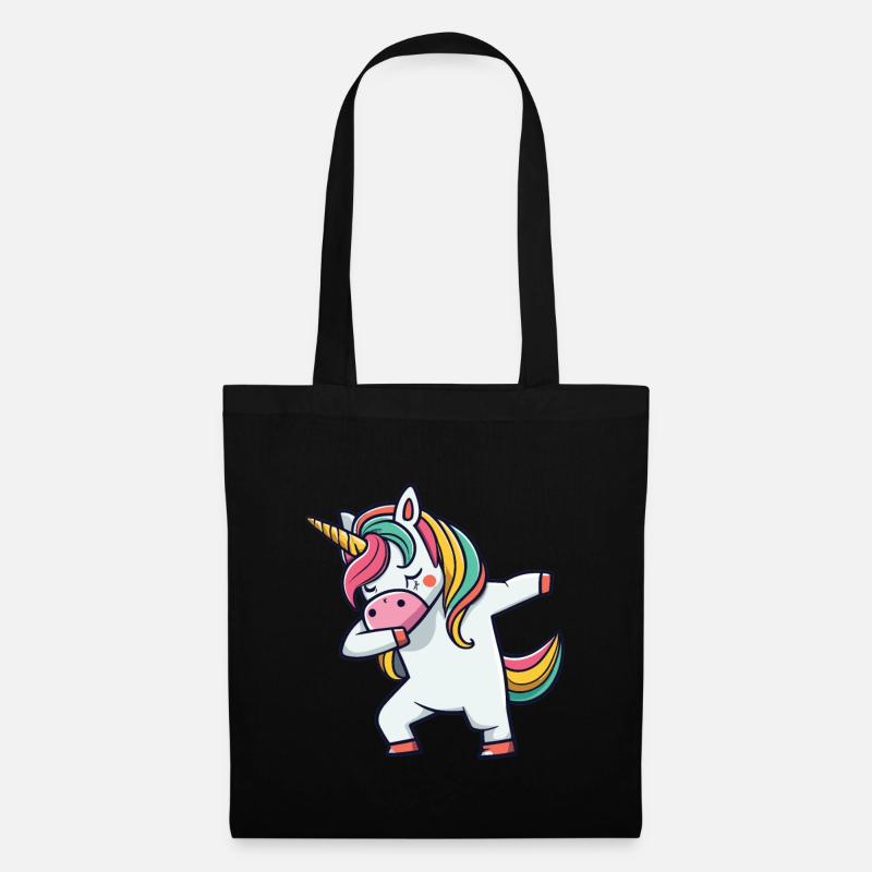 Dab Dabbing Licorne Dabbing Danse de la licorne - Sac en tissu - noir