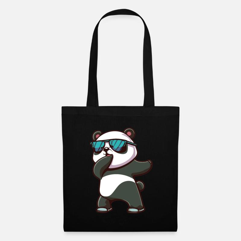 Panda Dabbing Panda Pandas Panda Baby - Stoffbeutel - Schwarz