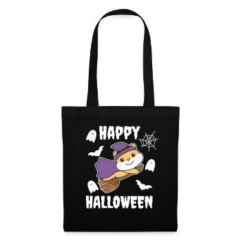 Hamster Joyeux Halloween Sorcière Enfants Sorcière Costume de Sorcière - Sac en tissu - noir - Devant