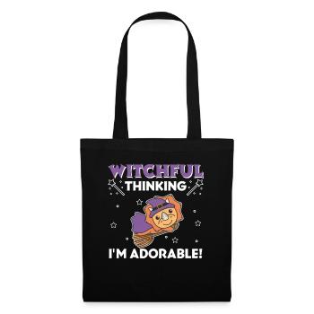 Triceratops Halloween Witch Witches I'm Adorable - Tote Bag - black - Front